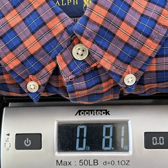 Ralph Lauren Check Button Down Shirt Mens Large Tall Church Wedding Dress Shirt - Picture 13 of 13